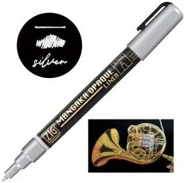 pisak-dekoracyjny-marker-07-mm-kuretake-zig-mangaka-opaque-liner-srebrny