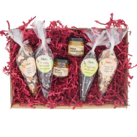 zestaw-prezentowy-z-mieszanka-bakalii-miodem-i-herbatka