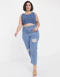asos-in-the-style-krotki-prazkowany-top-plus-size