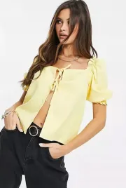 asos-in-the-style-bluzka-top-bufiaste-rekawy-gumka