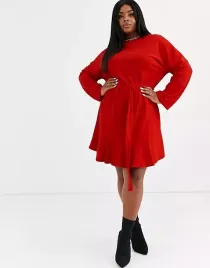 asos-sukienka-dresowa-z-paskiem-szeroki-rekaw-r-40-k219