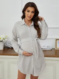shein-jasnoszara-koszulowa-sukienka-ciazowa-z-paskiem-kolnierzyk-xl-746