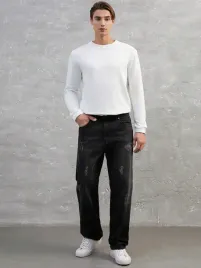shein-czarne-meskie-spodnie-jeansowe-z-przetarciami-32-56505