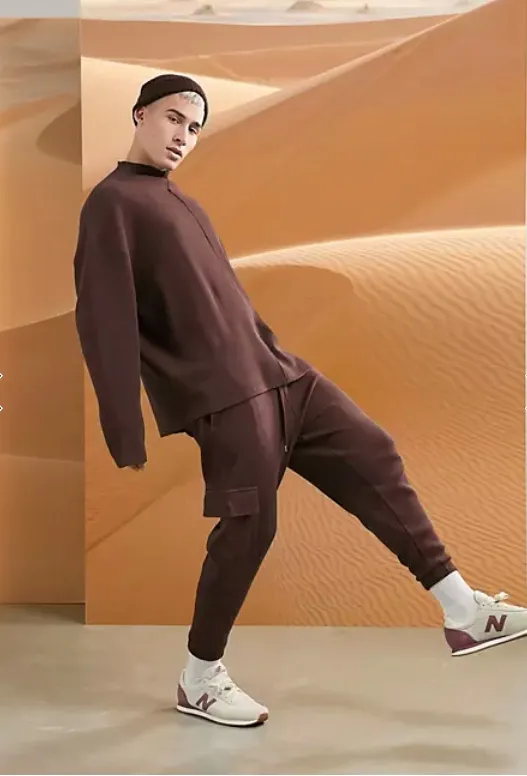 asos-spodnie-dresowe-bojowki-oversize-waflowe-stan-nowy