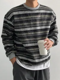 shein-dazy-ciepla-meska-luzna-bluza-crewneck-w-paski-s-98849