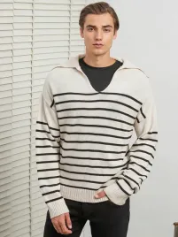 shein-bezowy-meski-sweter-w-czarne-paski-dekolt-v-m-10467
