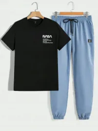 shein-meski-komplet-czarny-t-shirt-niebieskie-spodnie-nasa-m-42443