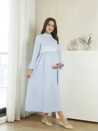 shein-niebiesko-biala-ciazowa-sukienka-w-paski-z-koronka-xxl-58991