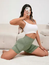 shein-zielone-krotkie-legginsy-kolarki-sportowe-gym-fitness-joga-s-00502