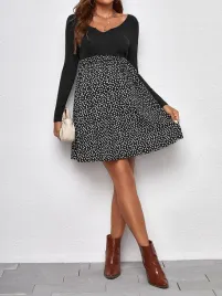 shein-czarno-biala-sukienka-ciazowa-przed-kolano-w-kwiaty-pasek-xxl-95968