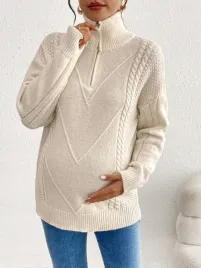 shein-kremowy-dzianinowy-sweter-ciazowy-z-zamkiem-warkocze-m-66600