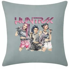 poduszka-welurowa-szara-huntrix-k-pop-demon-hunters-40x40