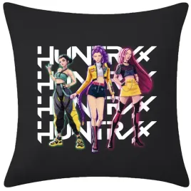 poszewka-na-poduszke-welurowa-czarna-huntrix-k-pop-demon-hunters-40x40