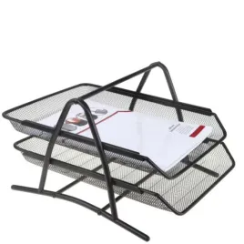 organizer-z-2-szufladami-polka-na-dokumenty-metal-net-2a-czarna