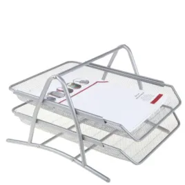organizer-z-2-szufladami-polka-na-dokumenty-metal-net-2a-srebrna