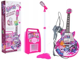 zestaw-gitara-elektryczna-dla-dzieci-wzmacniacz-stojak-mikrofon-statyw