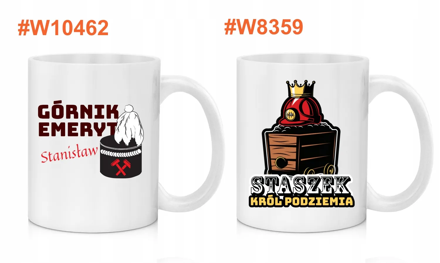 Prezent dla Górnika Barbórkę Urodziny Kubek z Nadrukiem + Imię