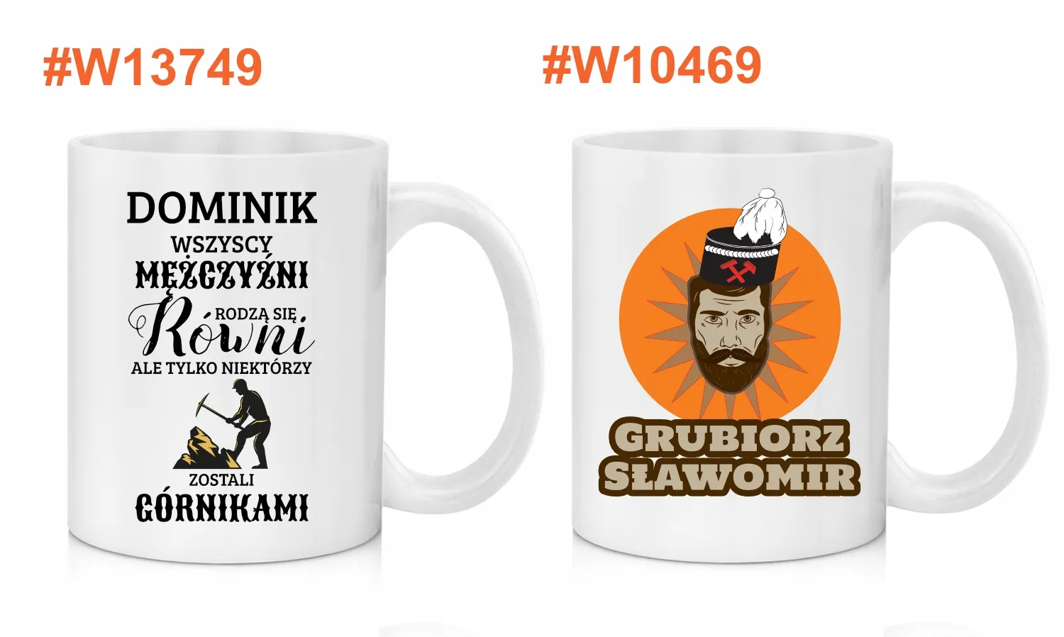 Prezent dla Górnika Barbórkę Urodziny Kubek z Nadrukiem + Imię