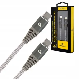 kabel-premium-usb-c-do-typ-c-100w-power-delivery-15-m-szary-cablexpert