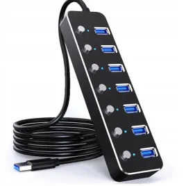 hub-usb-7-x-usb-3-1-przyciski-fizyczne-wskaznik-led-5-gb-s-czarny