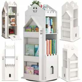 drewniany-regal-obrotowy-360-zamek-na-ksiazki-do-pokoju-dziecka-108-cm