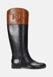 lauren-ralph-lauren-justine-czarno-brazowe-skorzane-kozaki-355-12001