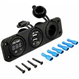 gniazdo-zapalniczki-12v-montazowe-usbx2-woltomierz