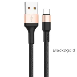 kabel-usb-a-do-usb-c-hoco-2a-1-m-x26-czarno-zloty