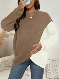 shein-brazowo-bialy-asymetryczny-dzianinowy-sweter-ciazowy-m-80488