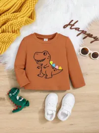 shein-brazowa-bluzka-z-dlugim-rekawem-haftowany-dinozaur-6-9m-80000