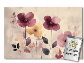 fototapeta-flizelina-grafika-natura-kwiaty-bez-burgund-boho-200x140-klej