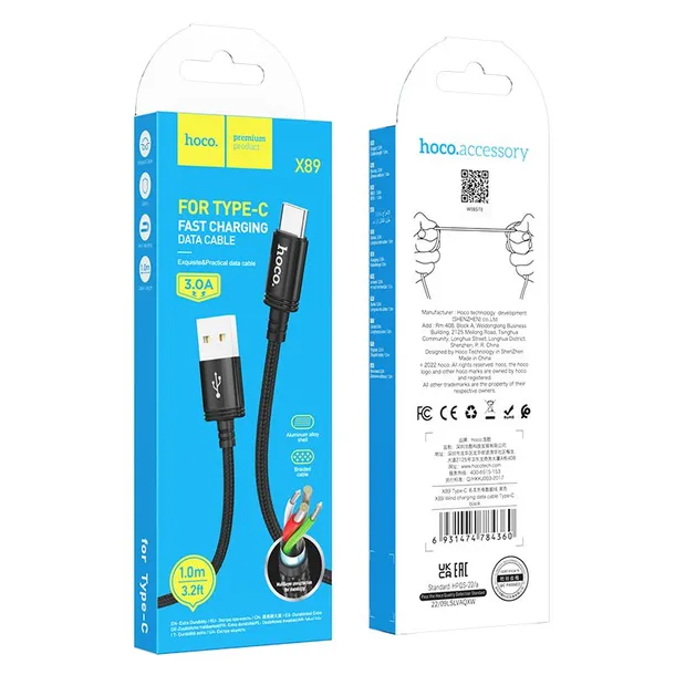 kabel-usb-a-do-usb-c-hoco-3a-1-m-x89-czarny-stan-nowy-kod-producenta-6931474784360