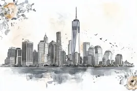 obraz-na-plotnie-canvas-miasto-panorama-nowy-jork-manhattan-szkic-120x80
