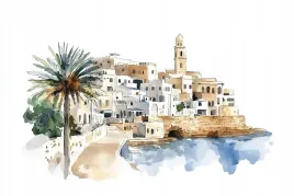obraz-na-plotnie-canvas-architektura-miasto-izrael-tel-awiw-starowka-120x80
