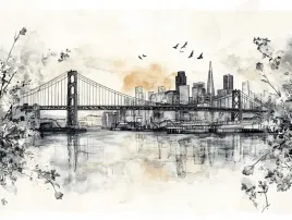 obraz-na-plotnie-canvas-miasto-panorama-san-francisco-golden-gate-100x75
