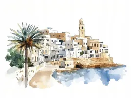 obraz-na-plotnie-canvas-architektura-miasto-izrael-tel-awiw-starowka-80x60