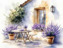 obraz-na-plotnie-canvas-pejzaz-francja-prowansja-dom-kwiaty-lawenda-80x60