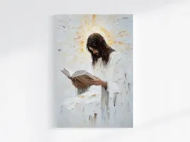 obraz-na-plotnie-canvas-portret-jezus-chrystus-ksiega-religia-wiara-40x60