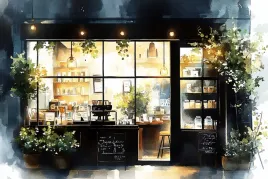 obraz-na-plotnie-canvas-miasto-kawiarnia-sklep-kafejka-cafe-witryna-60x40