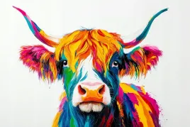 obraz-na-plotnie-canvas-grafika-krowa-highland-szkocja-pop-art-boho-60x40