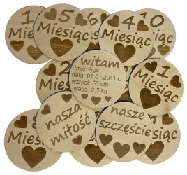 15szt-drewniane-tabliczki-do-zdjec-prezent-1-rok-zycia-dziecka-karty