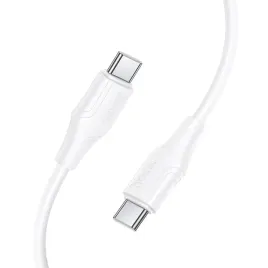 kabel-silikonowy-usb-c-do-usb-c-hoco-3a-60w-1-m-x124-bialy
