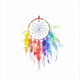 obraz-na-plotnie-canvas-kolorowy-lapacz-snow-dream-catcher-80x80