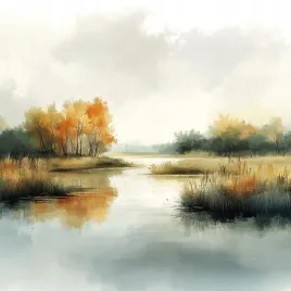 obraz-na-plotnie-canvas-pejzaz-krajobraz-widok-rzeka-drzewa-jesien-80x80