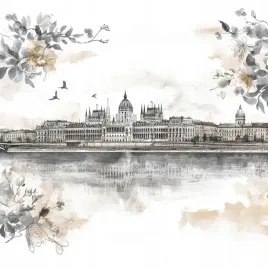 obraz-na-plotnie-canvas-miasto-panorama-budapeszt-zamek-dunaj-szkic-80x80