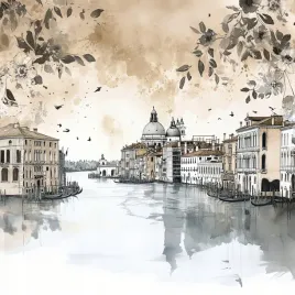 obraz-na-plotnie-canvas-miasto-panorama-wenecja-canal-grande-szkic-80x80