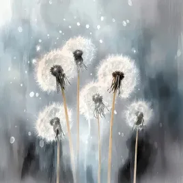 obraz-na-plotnie-canvas-natura-dmuchawiec-mgla-deszcz-rosa-lekkosc-80x80