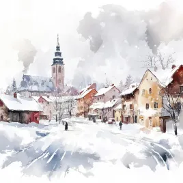 obraz-na-plotnie-canvas-polska-miasto-kamienice-ulica-kosciol-zima-40x40