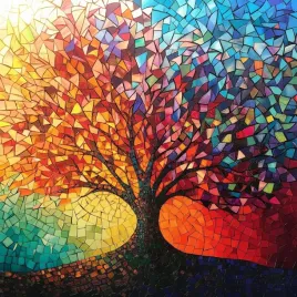 obraz-na-plotnie-canvas-dekoracja-drzewo-zycia-mozaika-witraz-boho-40x40