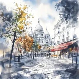 obraz-na-plotnie-canvas-paryz-montmartre-sacre-coeur-bazylika-cafe-40x40